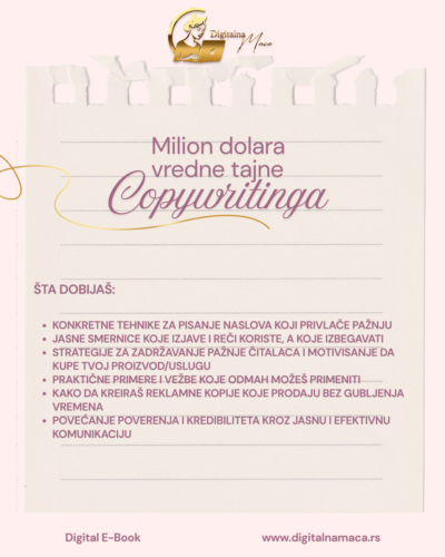 eBook - Milion Dolara Vredne Tajne Copywritinga